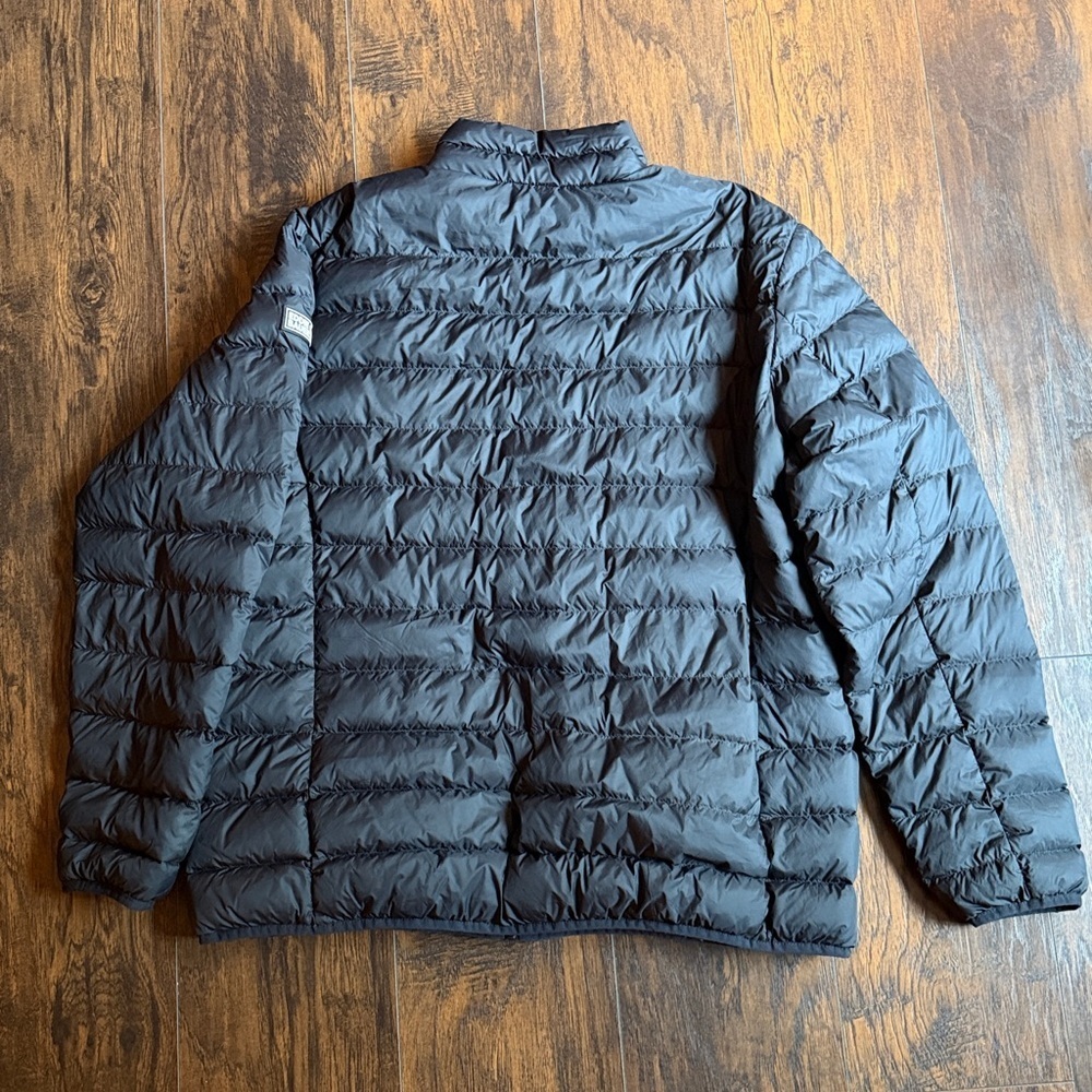 Eddie Bauer Puffer Jacket Mens XL Black 100% Nylon Down 650 Full Zip (O4) - Picture 4 of 6